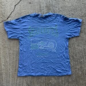 VINTAGE 90S LEE SPORT SEATTLE SEAHAWKS T-SHIRT NFL FADED GRAPHIC SPORTS MENS XL